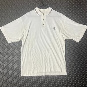 White Cutter and Buck Polo/Golf Shirt La Jolla 100% Pima Cotton Mens Size Large